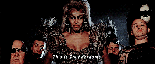 welcome to the thunderdome, gif of tina turner saying this is thunderdome, facebook page losing more likes that its gaining is the thunderdome 