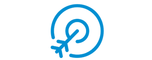 blue icon of a target for social media strategy.png